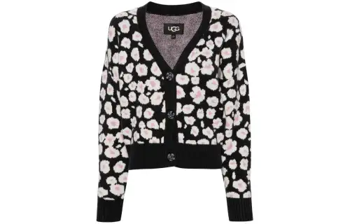 UGG W Shaina Floral-intarsia Cardigan