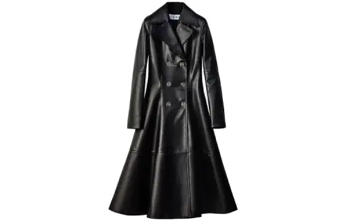 LOEWE Coats Women's Black Suit Collar Moderate