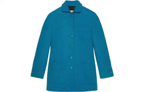 GUCCI Jackets Women's Lake Blue Lapel Moderate Other