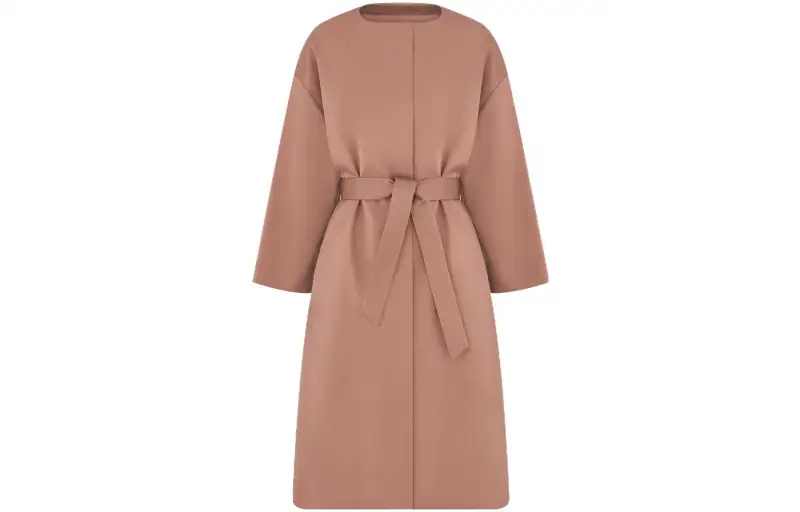 DIOR Coats Women's Apricot Collarless