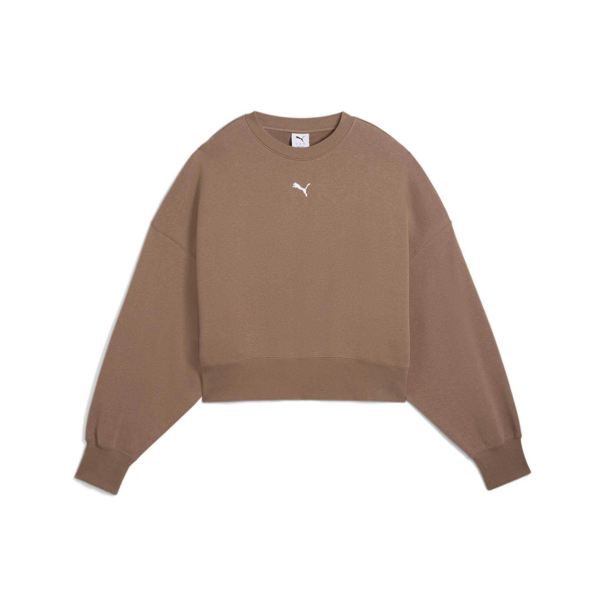 Женское худи PUMA Базовое (коричневое)