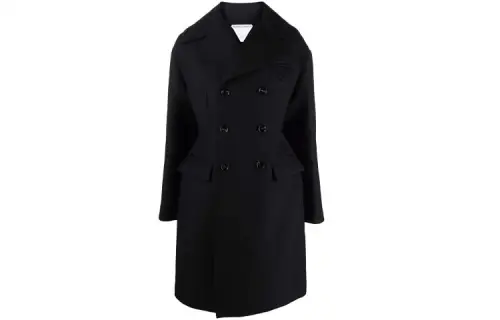 Bottega Veneta Coats Women's Black Lapel Moderate