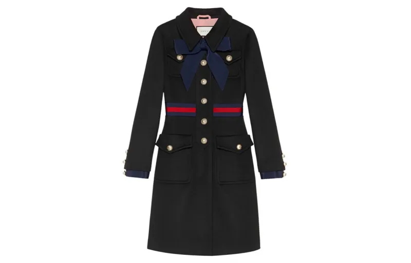 【Previous Season】bow-detailed wool coat