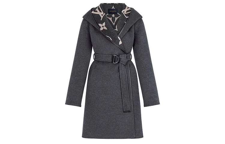 LOUIS VUITTON Coat Women's Dark Gray