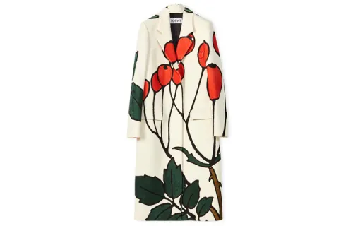 LOEWE Coats Women's Beige Lapel Moderate
