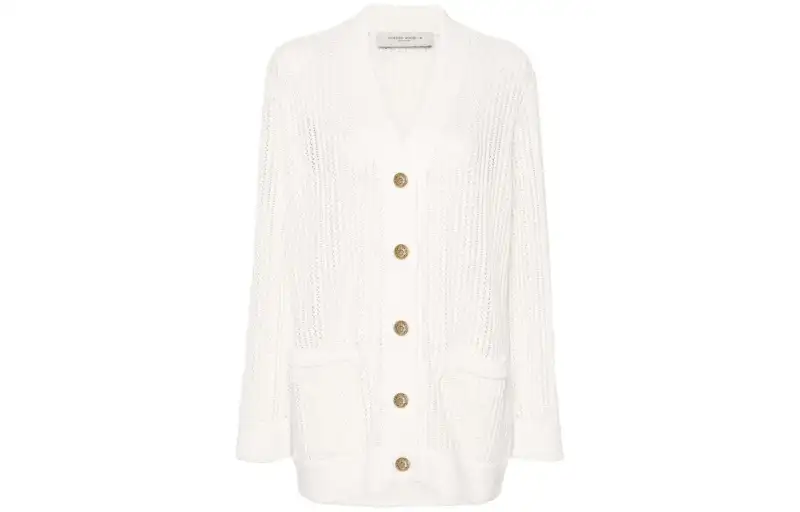 Golden Goose Macramé Cotton Cardigan