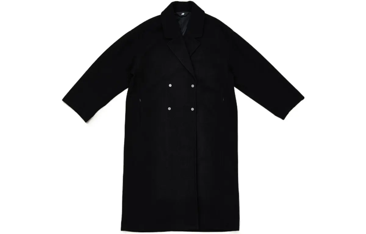 New Balance MET24 Double Chest Coats Women's Black Lapel Moderate Straight Fit