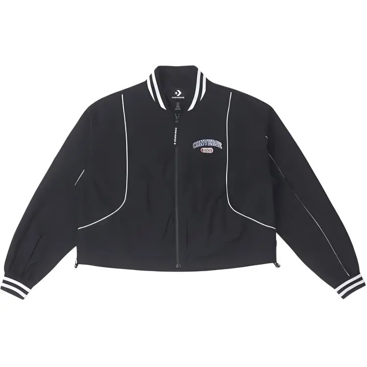 Converse Jackets Women's Black Stand Collar Moderate Other