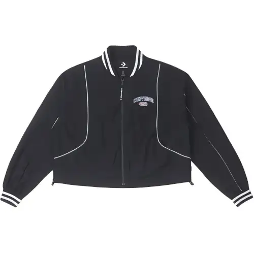 Converse Jackets Women's Black Stand Collar Moderate Other