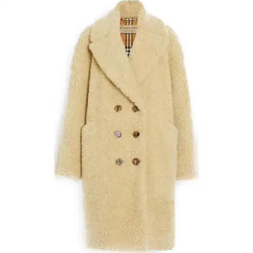 Burberry Coats Women's Yellow Lapel Moderate