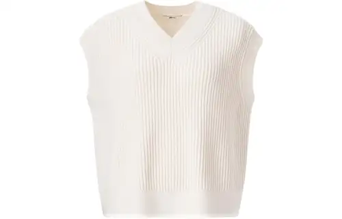 UNIQLO Knitwear Women's V Neck Moderate Sleeveless