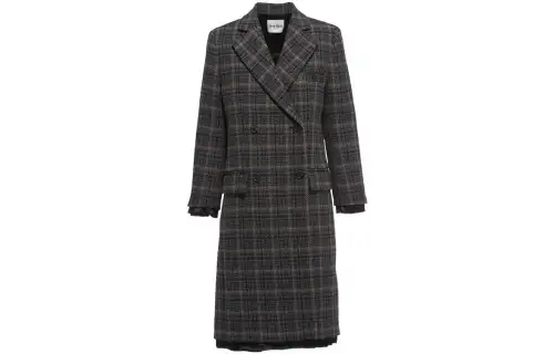 MIU MIU Checked Double Breasted Coat