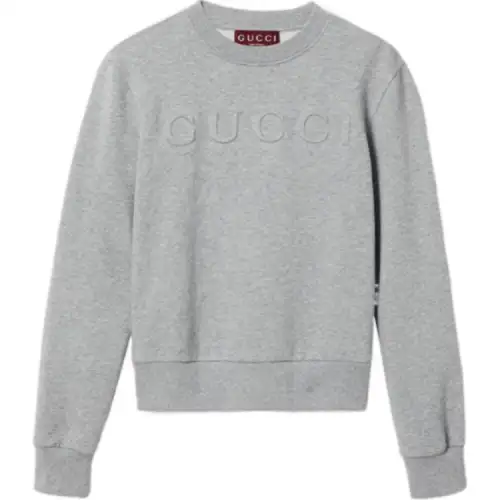 GUCCI Cotton Jersey Embossed Sweatshirt