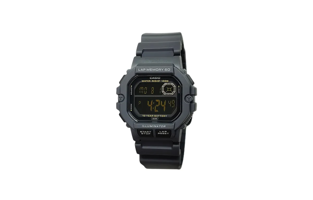 CASIO Custom Collection Quartz Movement Resin Strap Watch Men's Watches Black Dial