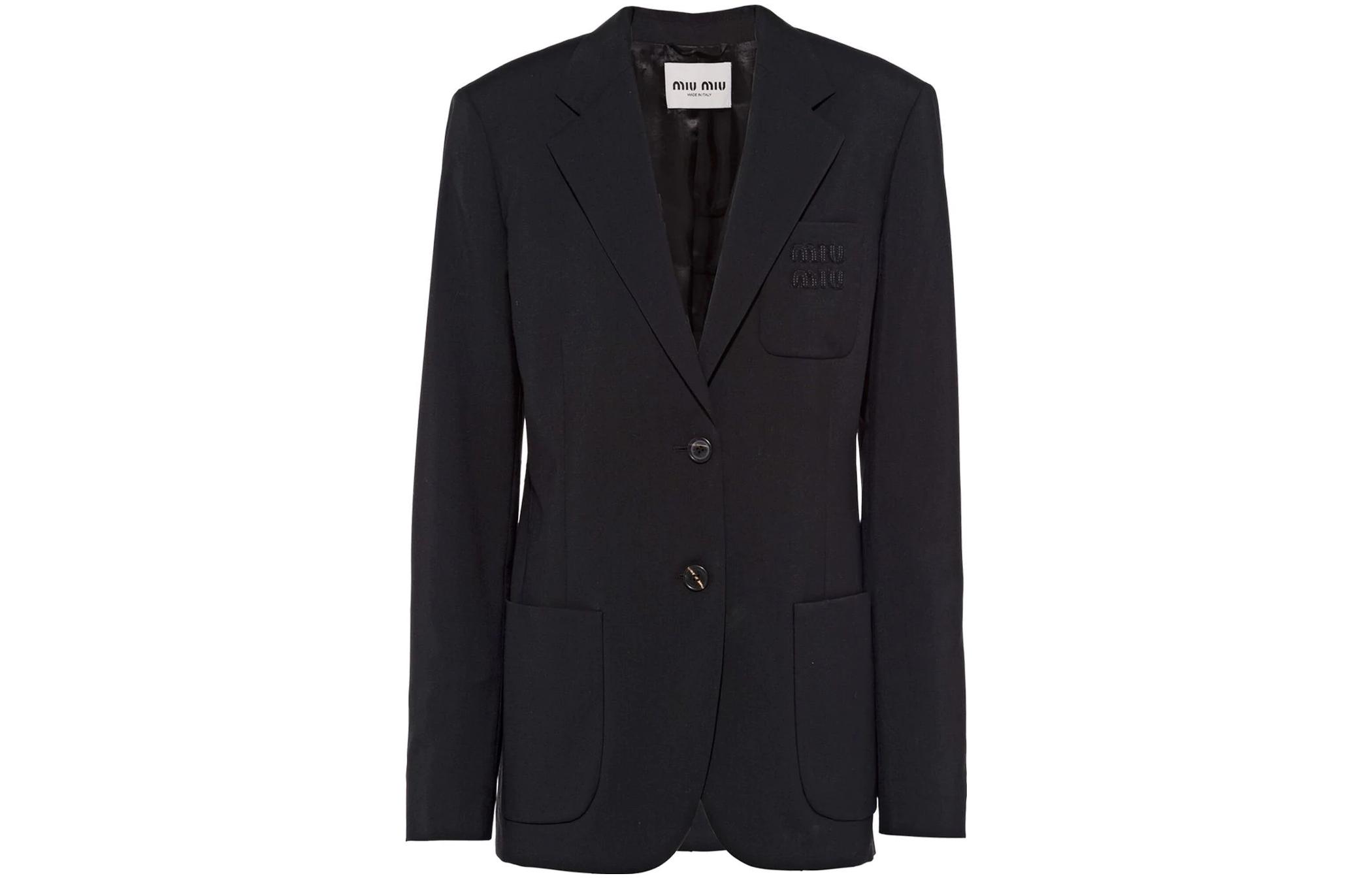 MIU MIU Business Suits Women's Black Suit Collar Moderate Other