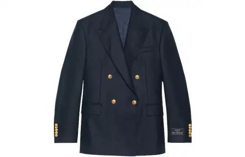 【Previous Season】label-detail cashmere blazer