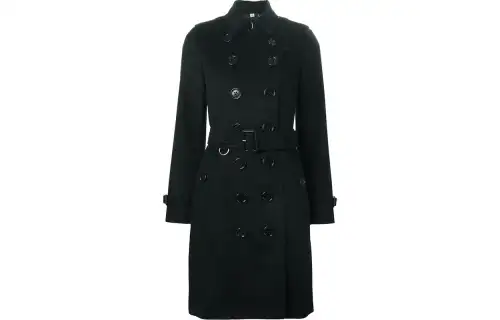 Burberry Coats Women's Black Lapel Moderate