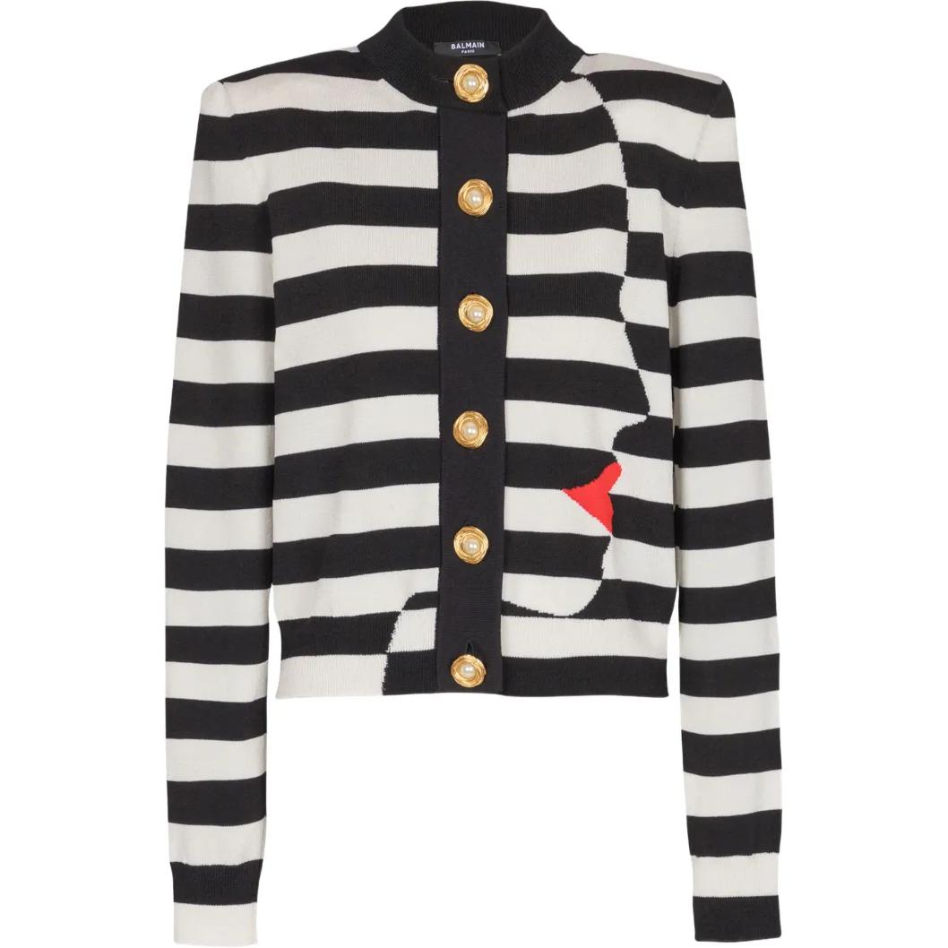 Женский худи BALMAIN Knitwear (черный)