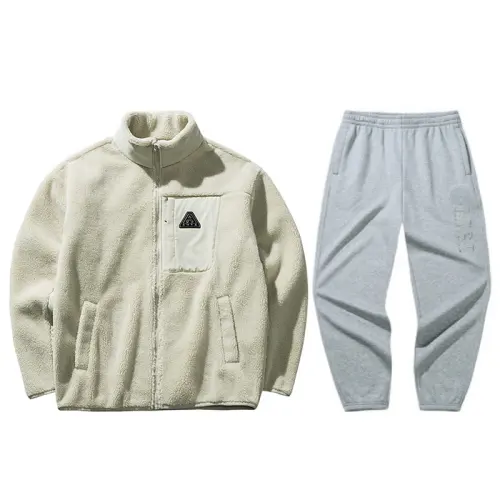 ANTA Casual Sportswear Men's Stand Collar Thickened And Fleece Lined
