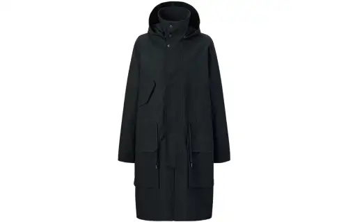 UNIQLO Coats Women's Black Hooded Moderate