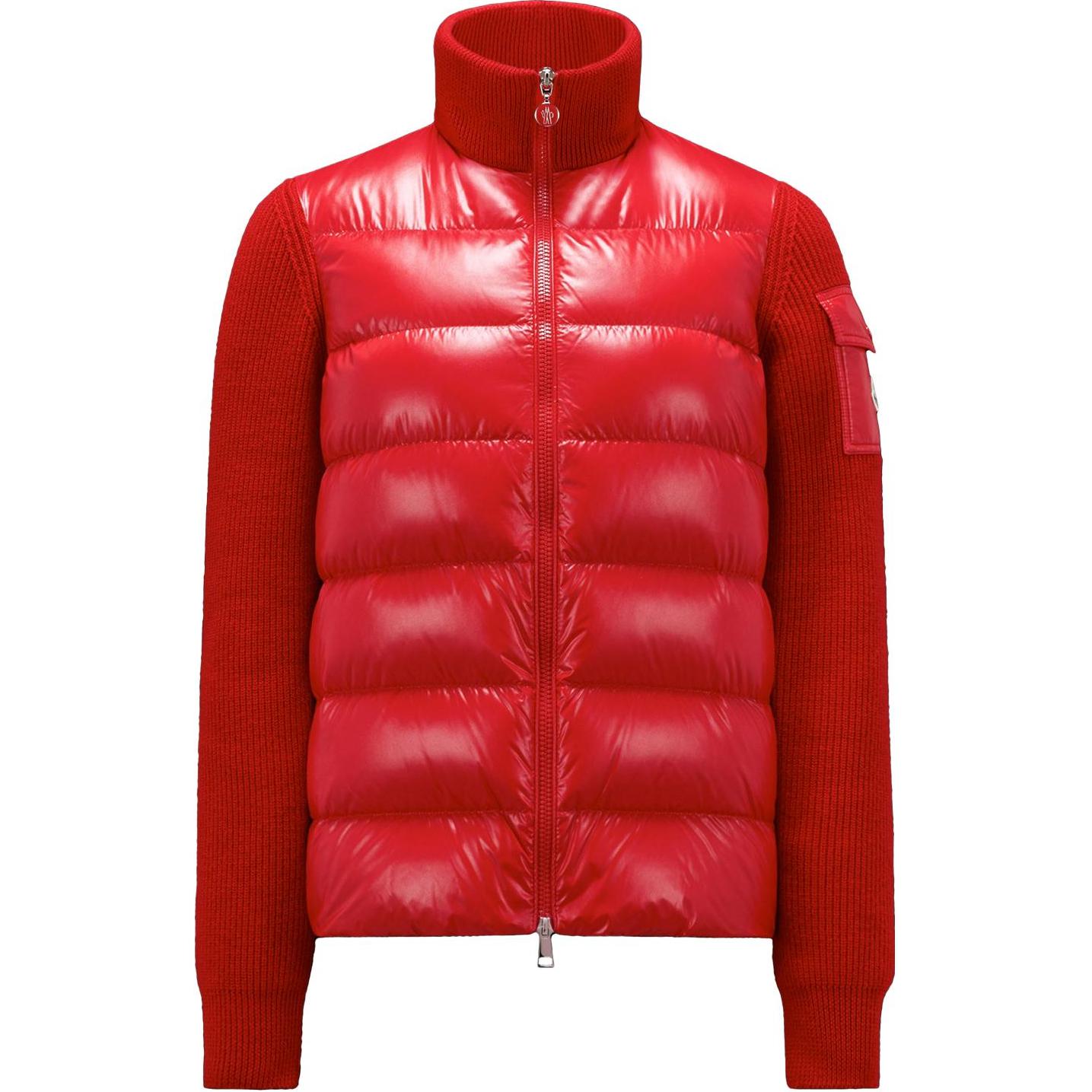 Женский пуховик Moncler (красный)