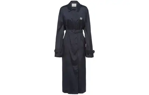 MIU MIU Coats Women's Black Lapel Moderate
