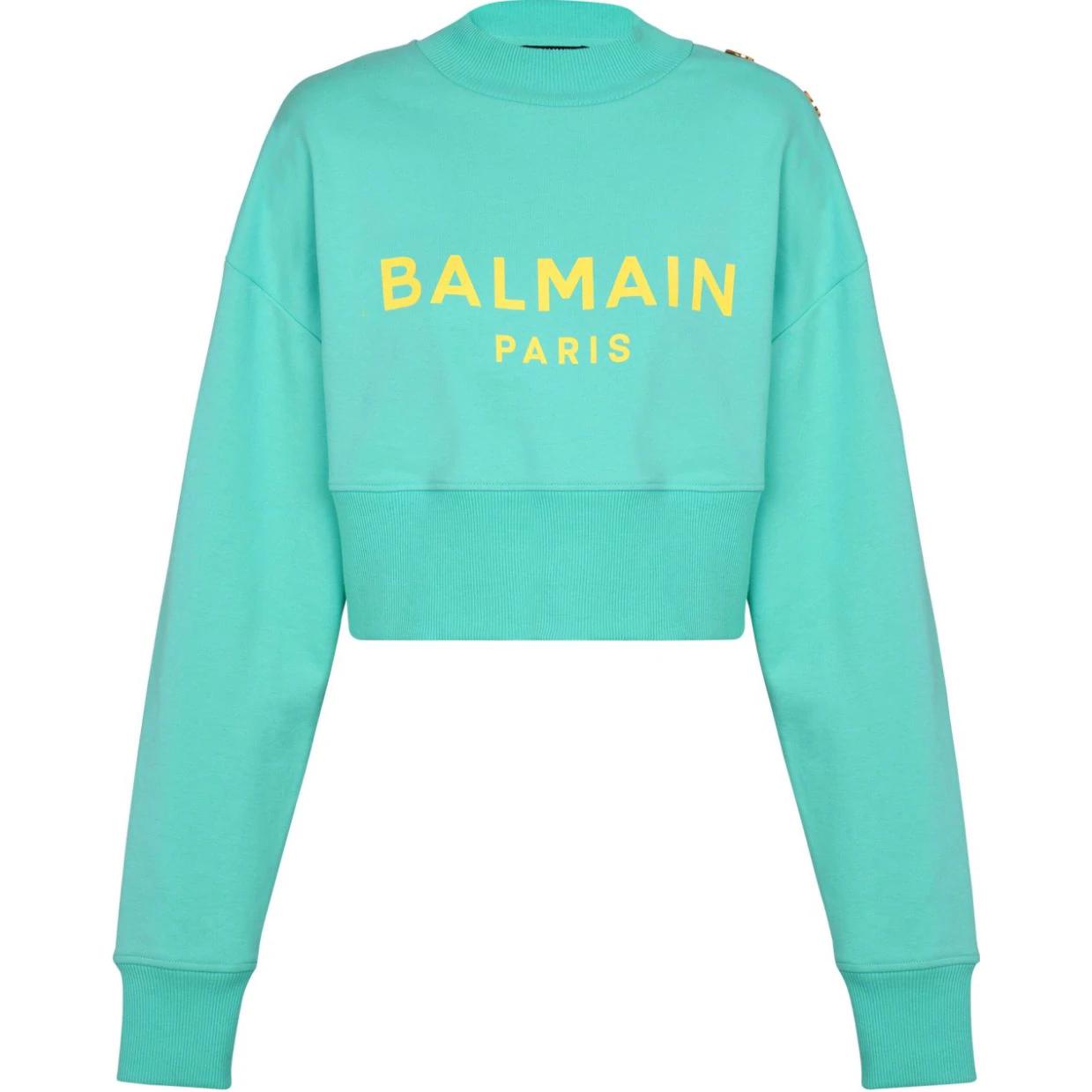 Женское худи BALMAIN BALMAIN FW24 Logo (синее)