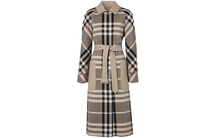 Burberry Coats Women's Soft Yellow Brown Lapel Moderate