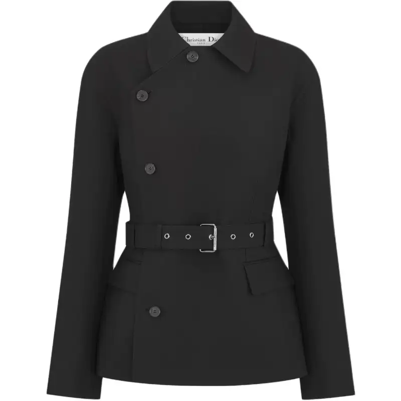 Christian DIOR Button Up Belted Jacket