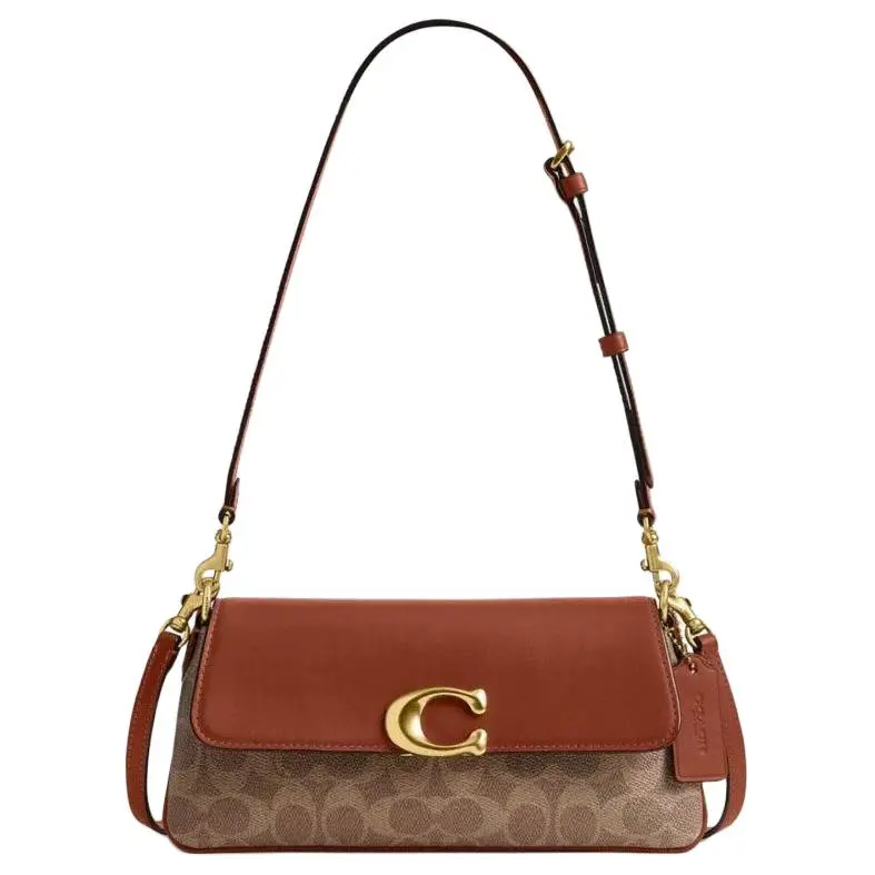 COACH Jet Leather Portable Crossbody Bag, Shoulder Bag Medium Women's Brown
