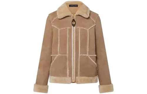 LOUIS VUITTON Topstitched Shearling Coat