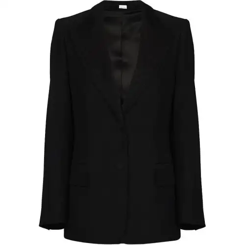 logo-jacquard blazer