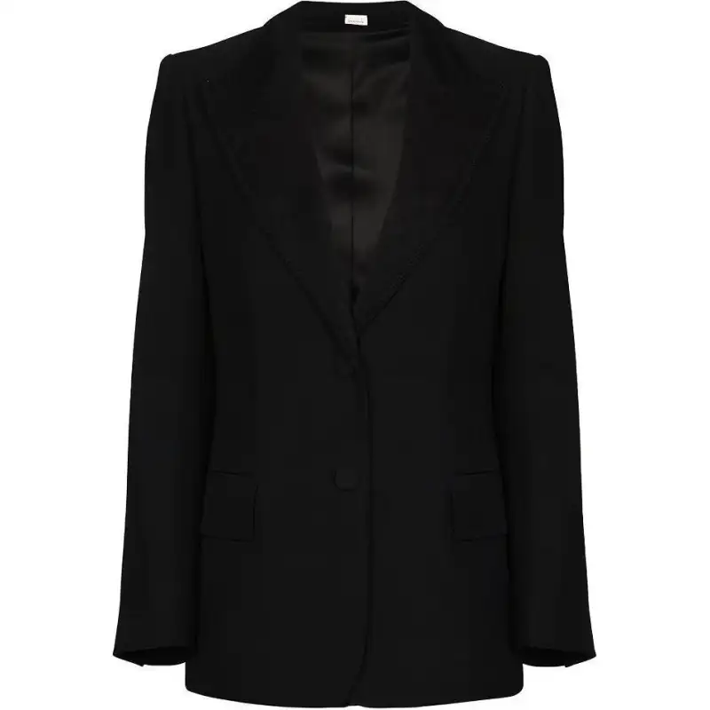 logo-jacquard blazer