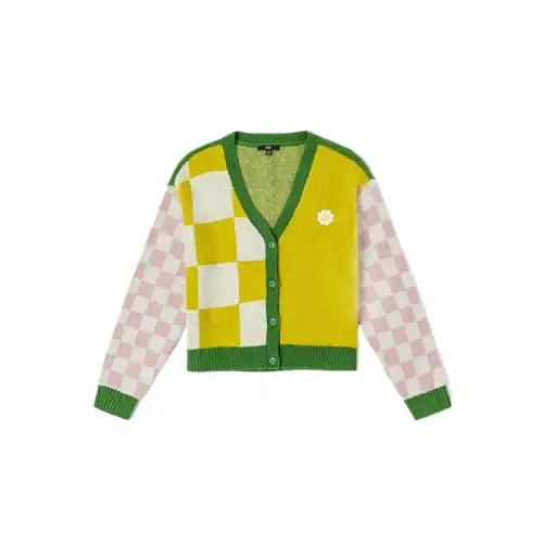 Vans CARDIGAN Knitwear Women's Plaid Multicolor