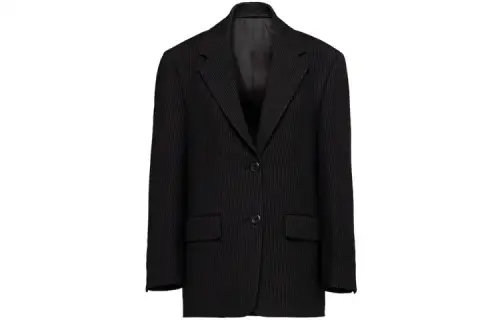 PRADA Business Suits Women's Black V Neck Moderate