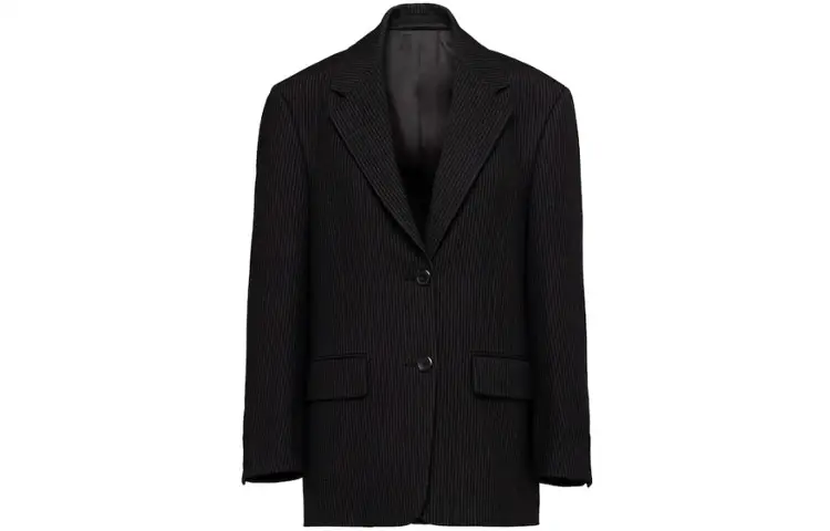 PRADA Business Suits Women's Black V Neck Moderate