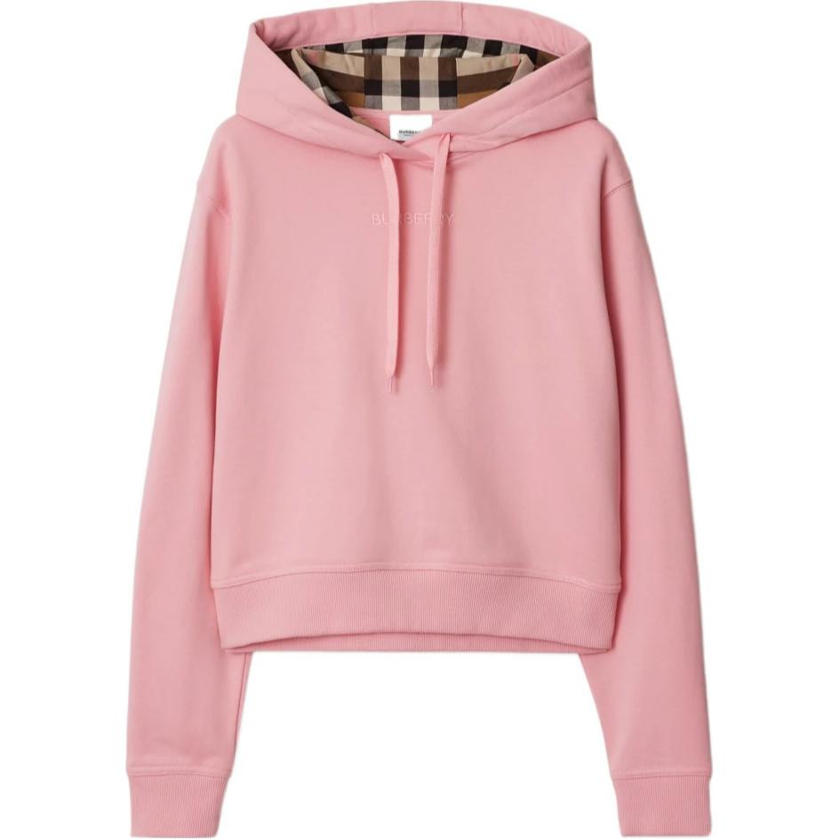 Женское худи Burberry Burberry Cropped Cotton Hoodie (розовый)