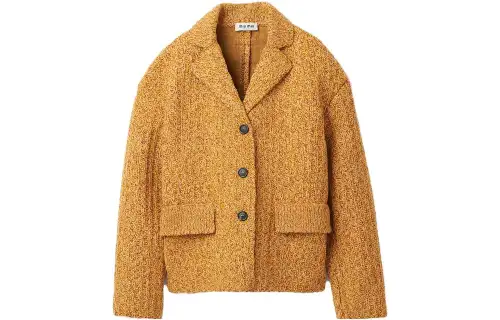 MIU MIU Coats Women's Cinnamon Lapel Moderate Straight Fit