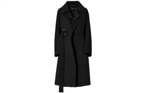 UNIQLO Coats Women's Black Lapel Moderate