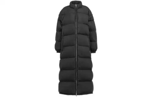 PRADA Coats Women's Black Stand Collar Moderate Straight Fit
