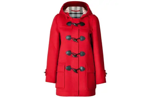 Burberry Coats Women's Red Hooded Moderate Straight Fit