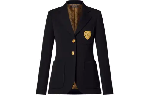 LOUIS VUITTON Preppy Textured Wool Blazer