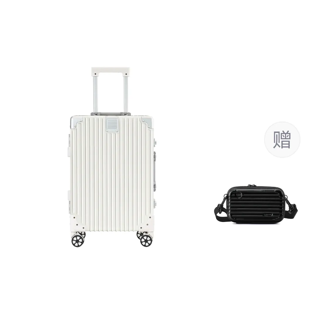 ELLE HOMME Aluminum Frame ABS Travel Suitcase Luggage Unisex Multicolor