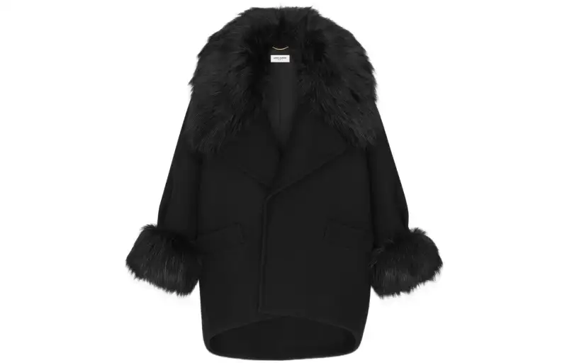 SAINT LAURENT FW22 Coat Women's Black