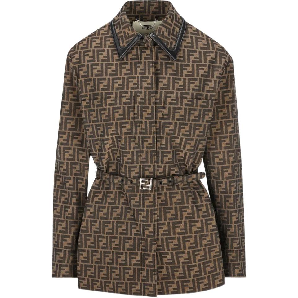 Женская куртка Fendi (коричневая)