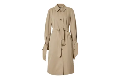 Burberry Coats Women's Khaki Lapel Thickened Straight Fit