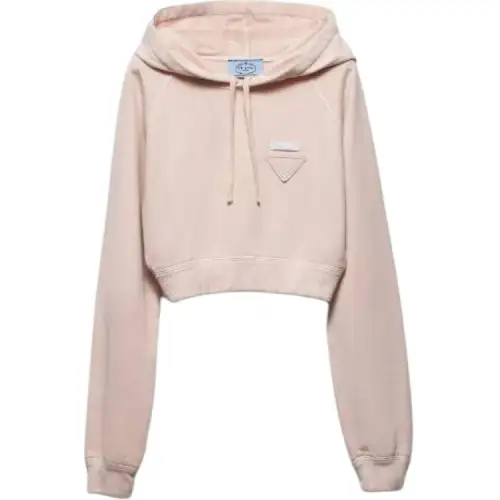 Prada cotton cropped hoodie