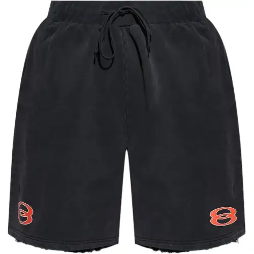 Balenciaga Vintage Effect Drawstring Shorts