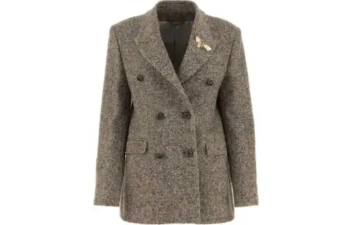 Golden Goose double-breasted herringbone-pattern jacket