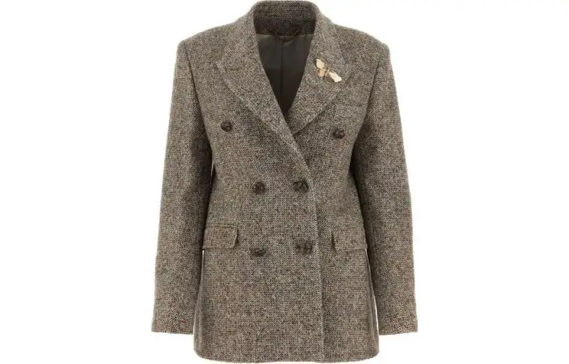Golden Goose double-breasted herringbone-pattern jacket